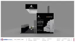 20x20 Peninsula booth design by Exhibit-Rentals
